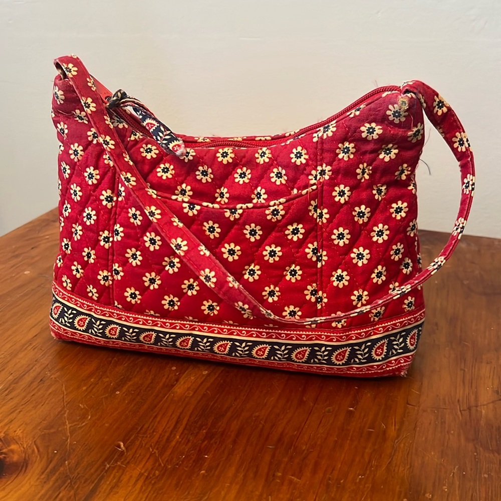 Vera Bradley Red Floral Shoulder Bag